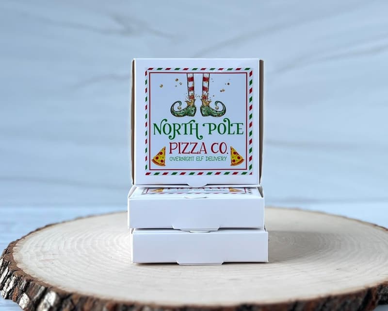 Mini Pizza Box Gift Card Holder Set – Funny Christmas Gift