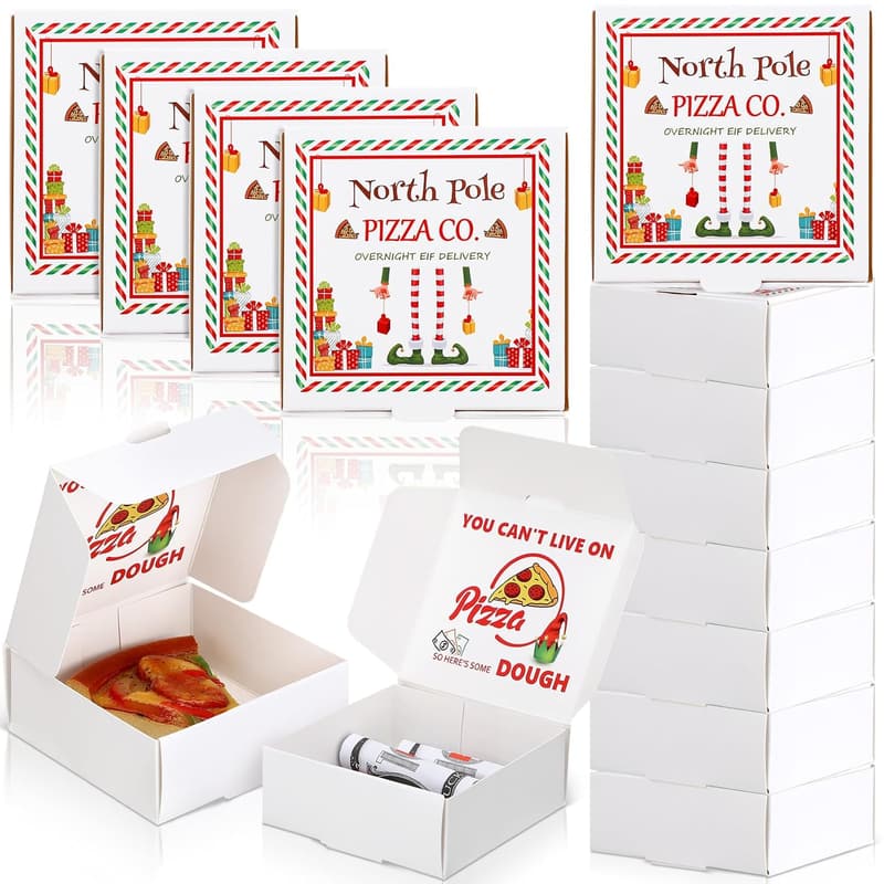 Mini Pizza Box Favors - 60 Pcs for Celebrations & Parties
