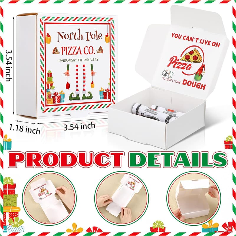 Mini Pizza Box Favors - 60 Pcs for Celebrations & Parties