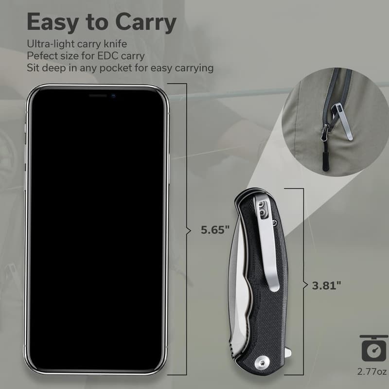 CIVIVI Mini Praxis Folding Knife - 2.98
