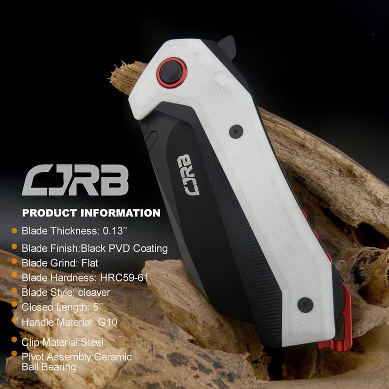 CJRB Tigris Folding Knife with AR-RPM9 Steel & G10 Handle
