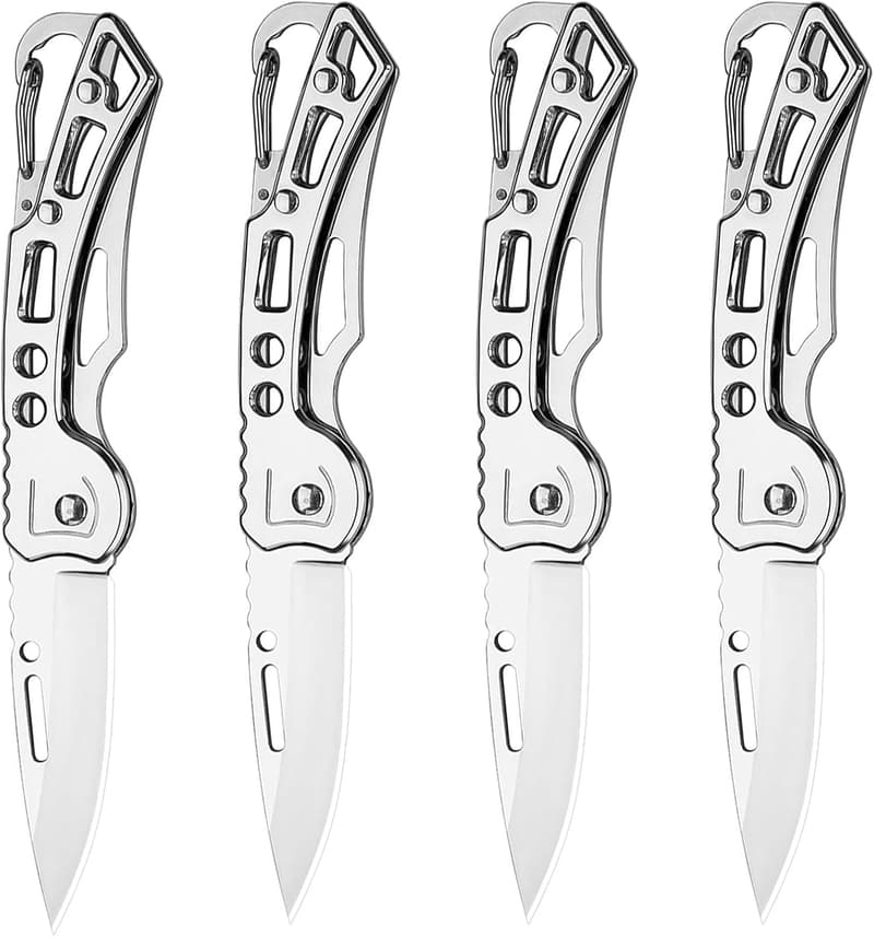 4-Pack Outdoor Survival Stainless Steel Folding Knives