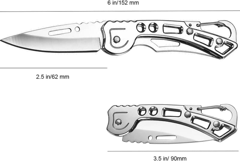 4-Pack Outdoor Survival Stainless Steel Folding Knives