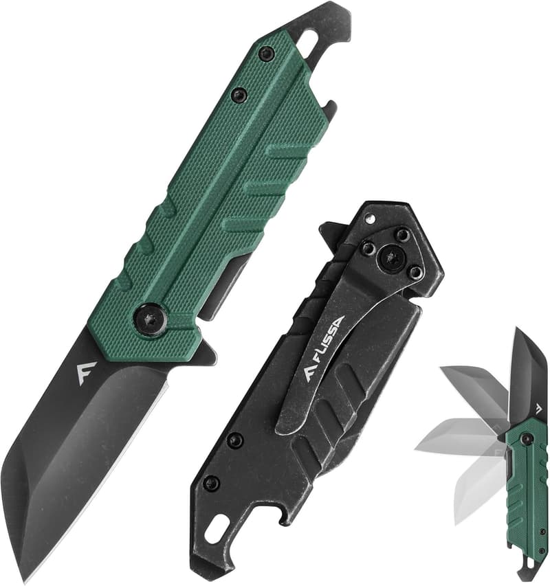 EDC Folding Knife with Bottle Opener & Screwdriver - 4