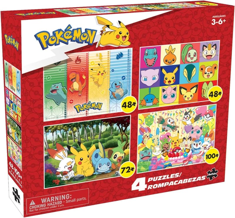 Pokemon 4-1 Jigsaw Puzzle Multipack for Game Nights