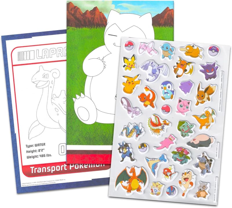 Pokemon Activity Set for Kids 4-8 with Coloring Books & Stickers