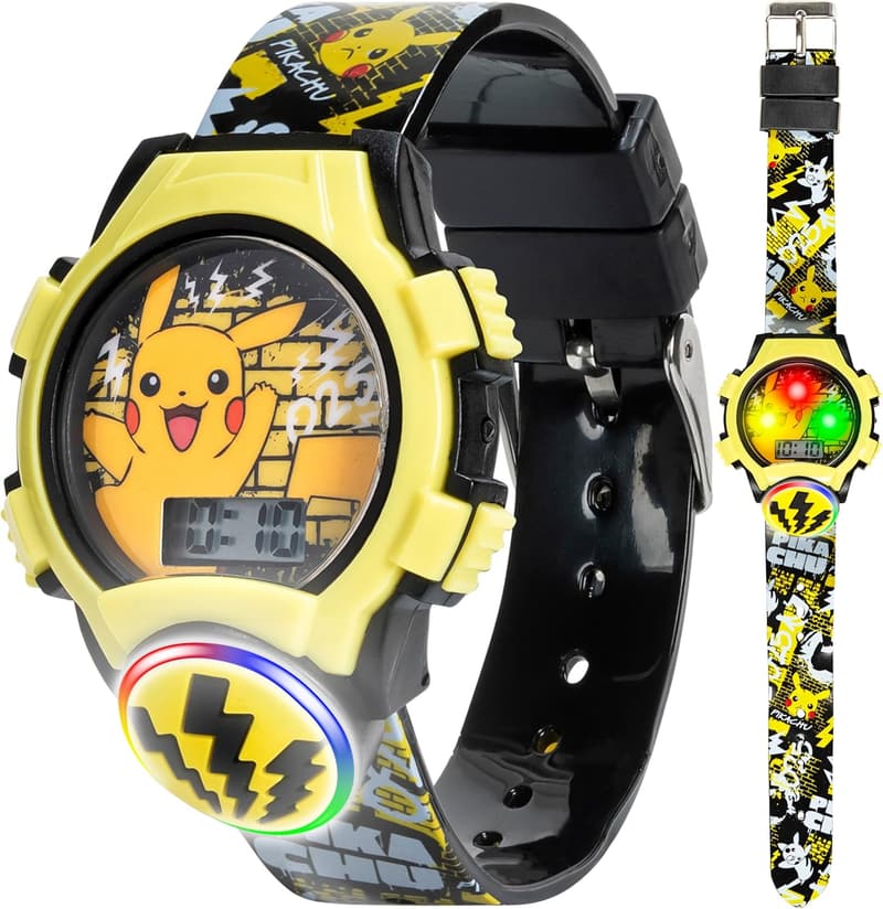 Kids Pokemon Digital LCD Quartz Watch for Boys and Girls
