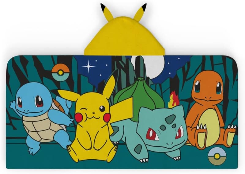 Pokemon Kids Soft Cotton Hooded Towel - 24
