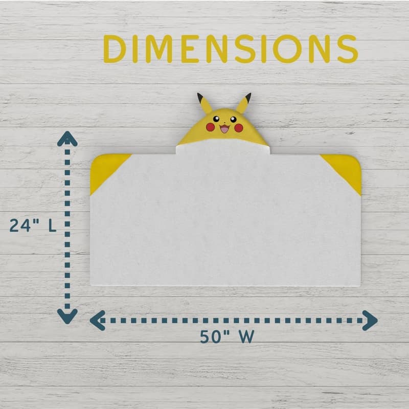 Pokemon Kids Soft Cotton Hooded Towel - 24