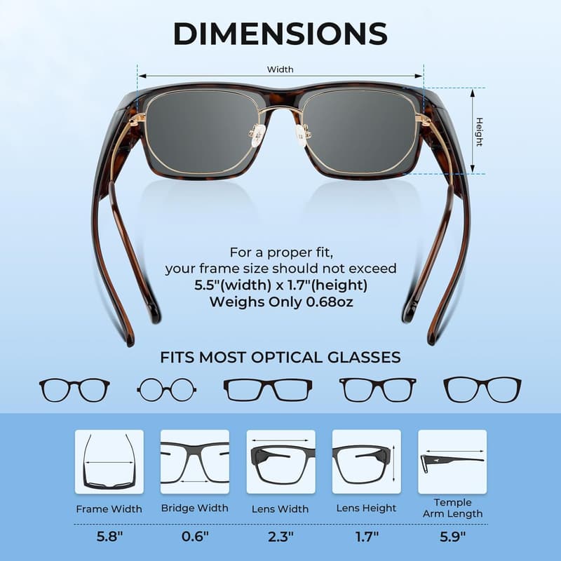 Ultralight Polarized Fishing Sunglasses with UV400 Protection