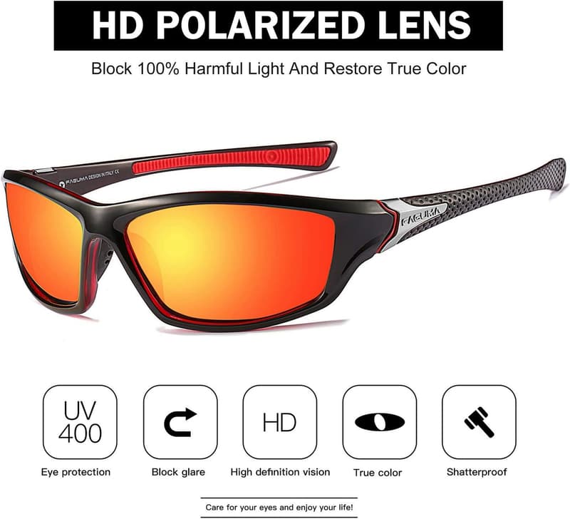 Men's Sports Polarized Sunglasses - UV400 Protection
