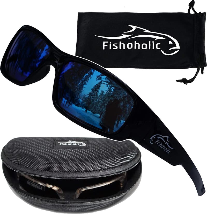 Polarized Fishing Sunglasses UV400 with Case & Pouch