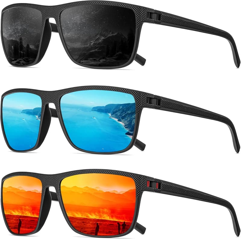 Lightweight Polarized Sunglasses for Men - UV Protection