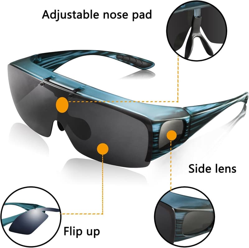Polarized Flip-Up Sunglasses for Men and Women