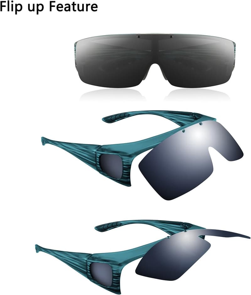 Polarized Flip-Up Sunglasses for Men and Women