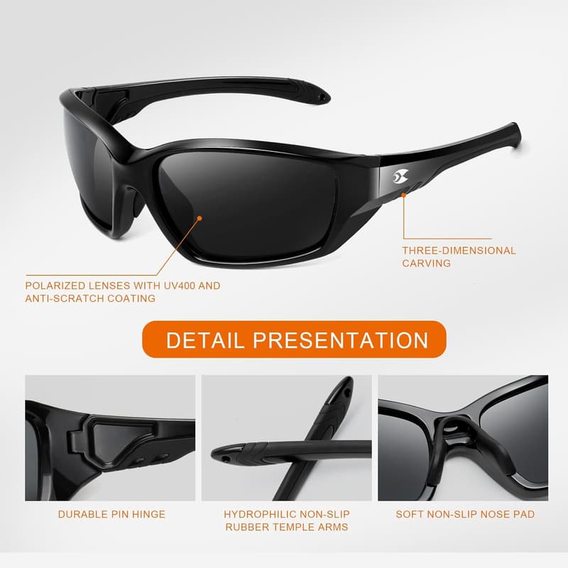 Men’s Sports Polarized Sunglasses - UV400 Fishing & Driving Goggles