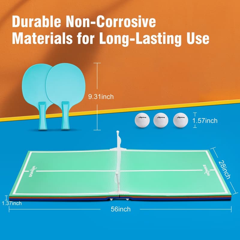 Floating Ping Pong Table for Pool Parties - Includes Paddles & Balls