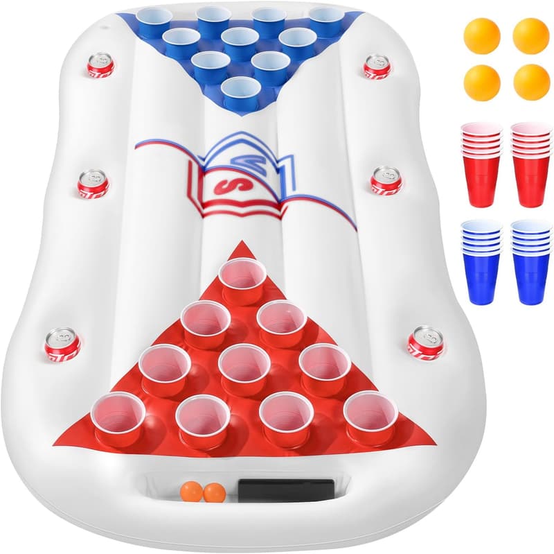 Inflatable Floating Pong Table for Adult Pool Parties - 6FT