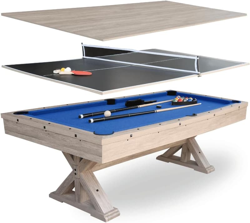 3-in-1 7ft Pool Table with Dining Top and Accessories