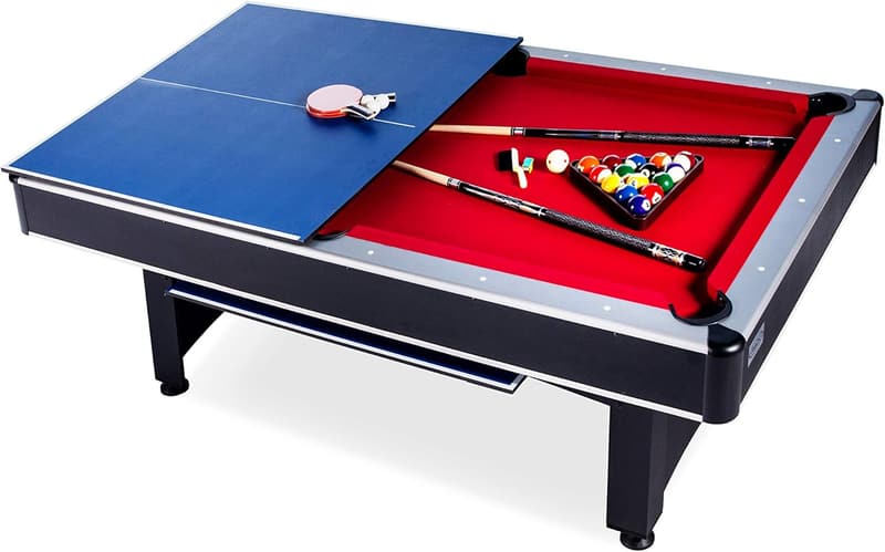 7-Foot Multi Game Billiard/Pool Table with Table Tennis