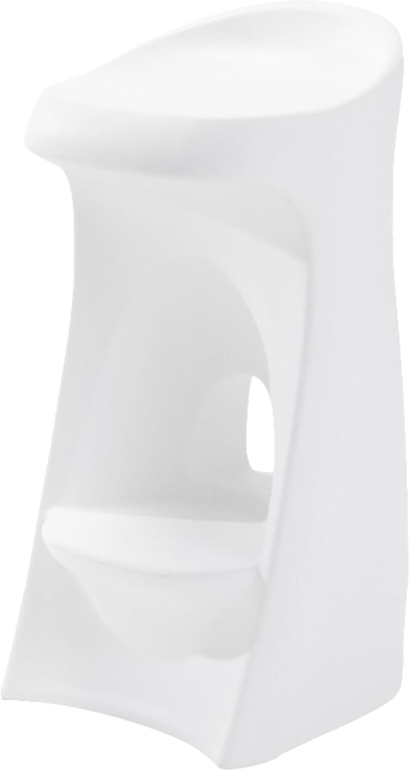 Outdoor Waterproof Bar Stool, Durable Resin, White