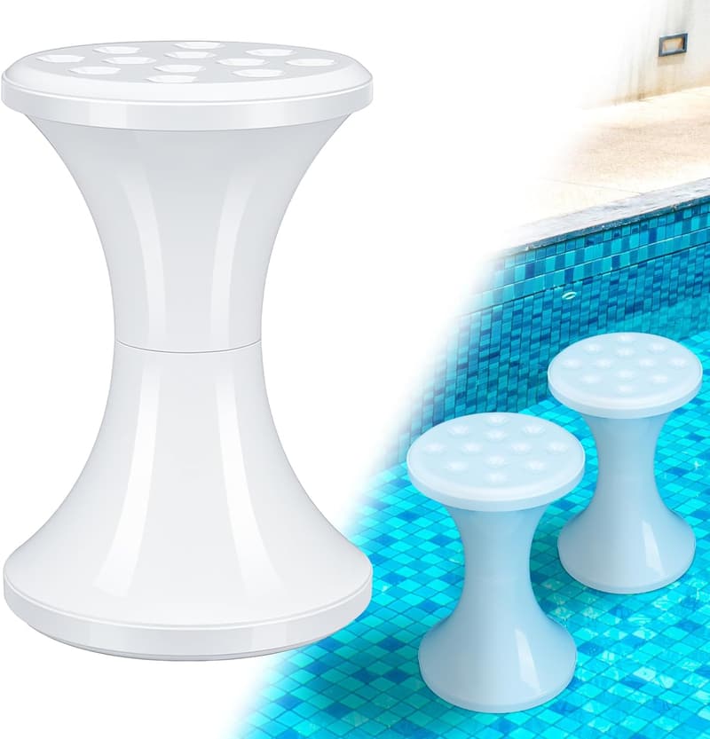 17.5 Inch Pool Chair Stools - Outdoor/Indoor Bar Accessories