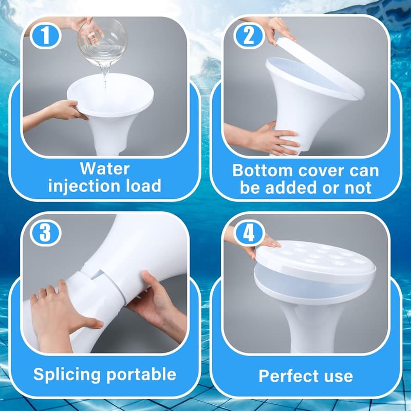 17.5 Inch Pool Chair Stools - Outdoor/Indoor Bar Accessories