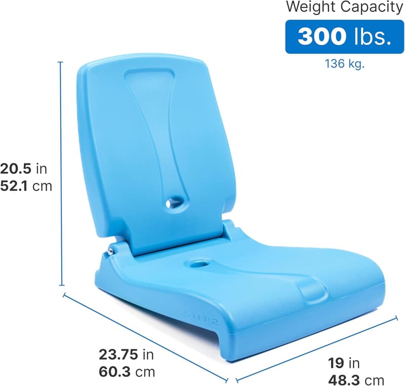 Portable Foldable Adult Chair for Poolside & Camping - Capri Blue
