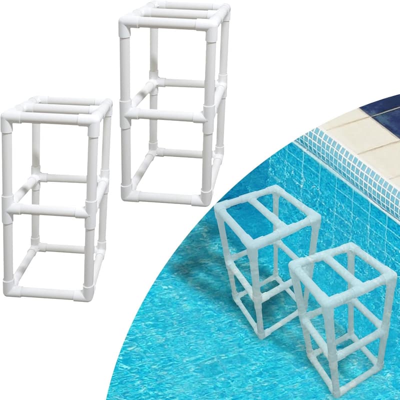 Underwater Pool Stools with Foot Rest - 2 Pack, 25 Inch