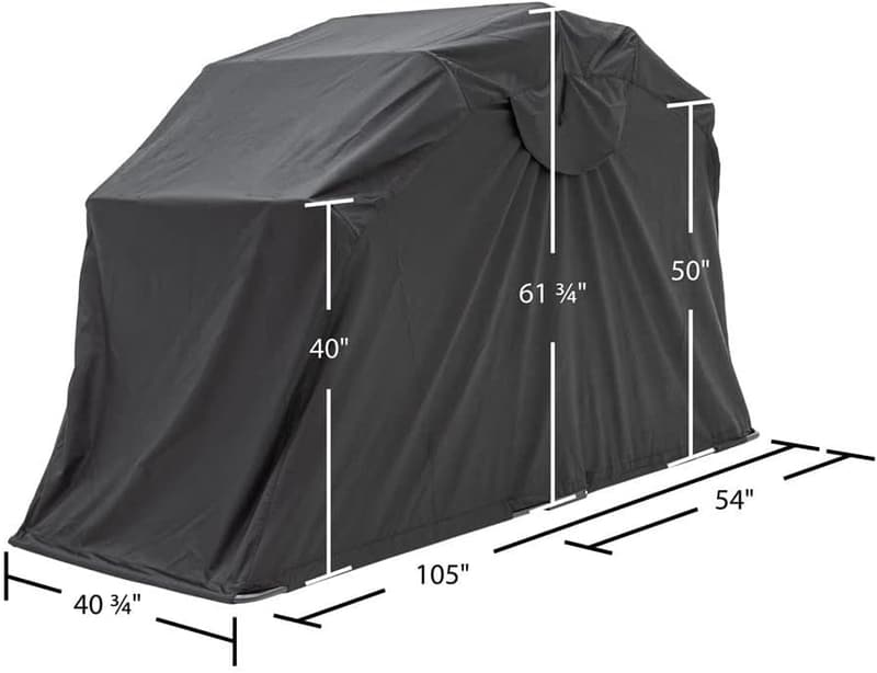 Black Widow Motorcycle Tent, Water-Repellent, Fits Up to 100