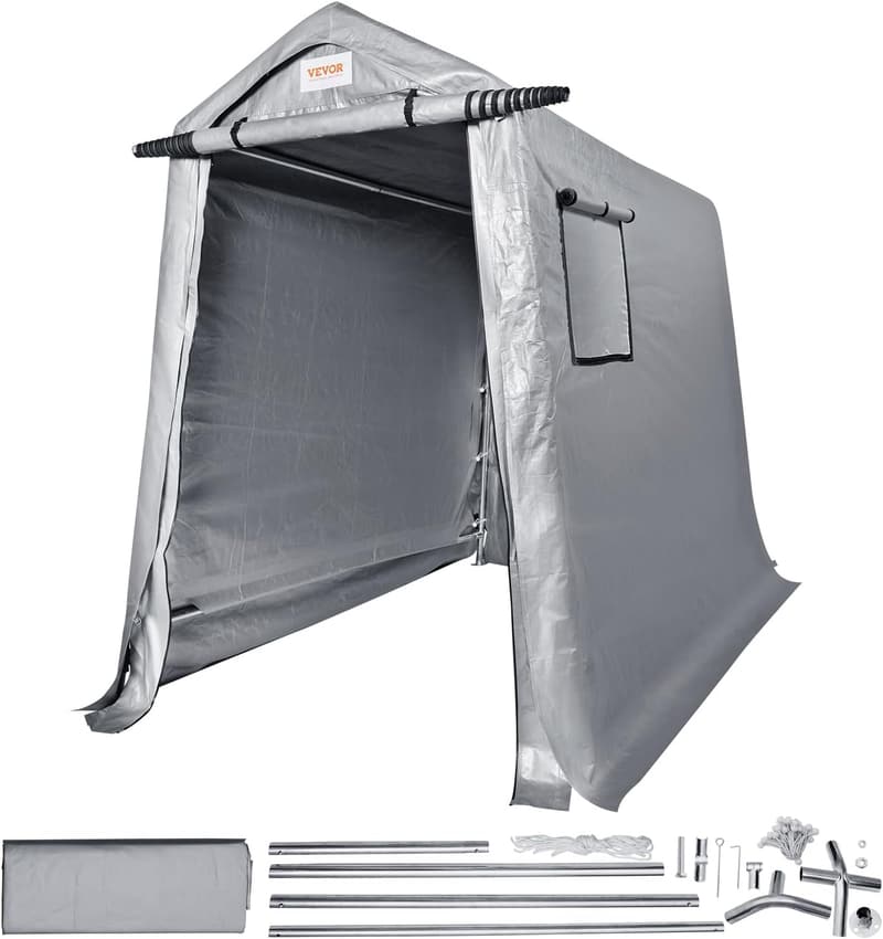 Heavy Duty 6x8 ft Waterproof Portable Storage Shelter
