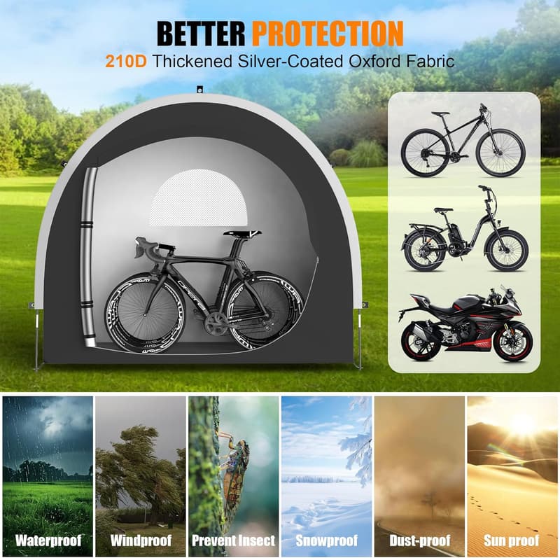 Outdoor Storage Tent for Bikes & Equipment - Waterproof & Dustproof