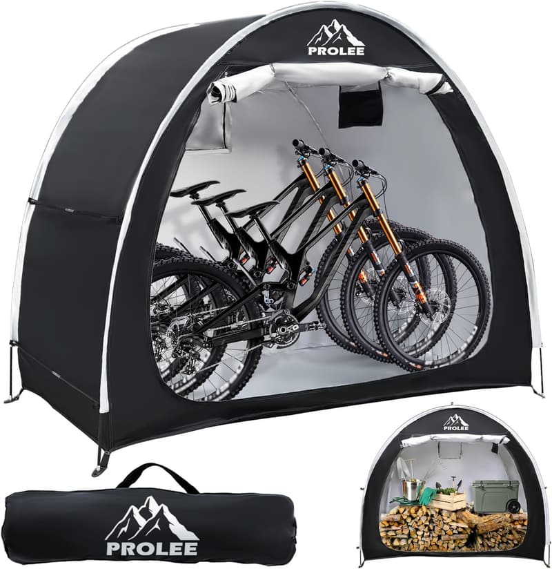 Waterproof Outdoor Bike Storage Tent - 6.6FT, Fits 2 Bikes