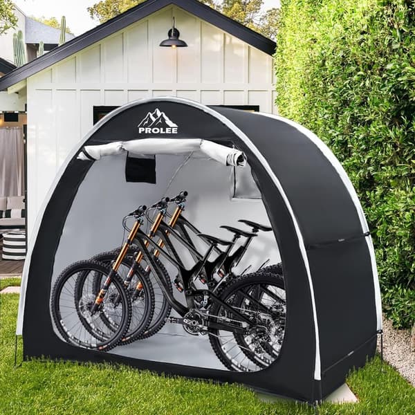 Waterproof Outdoor Bike Storage Tent - 6.6FT, Fits 2 Bikes