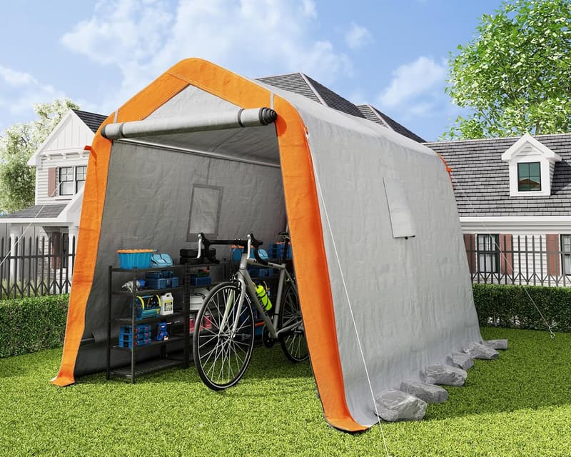 Heavy Duty Portable Outdoor Storage Shed with Roll-up Door