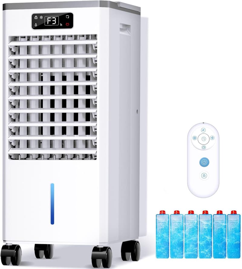 Portable Evaporative Air Cooler with Timer & Remote Control