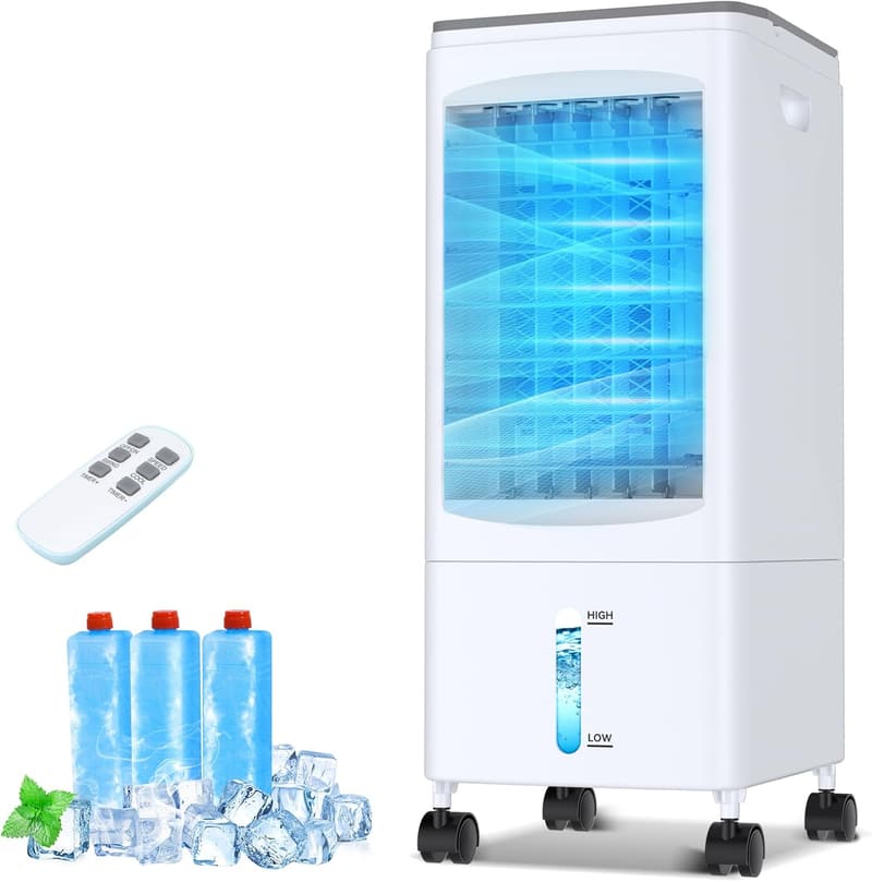 Portable Air Conditioner with Remote - 1.6 Gal Evaporative Cooler
