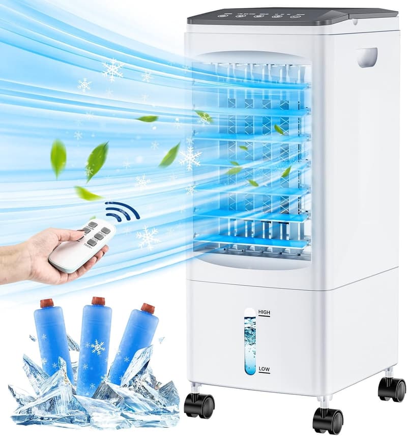 Portable Air Conditioner with Remote, 3 Speeds & Timer
