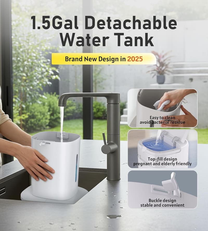 Portable Evaporative Air Cooler with 120° Oscillation, 3 Speeds