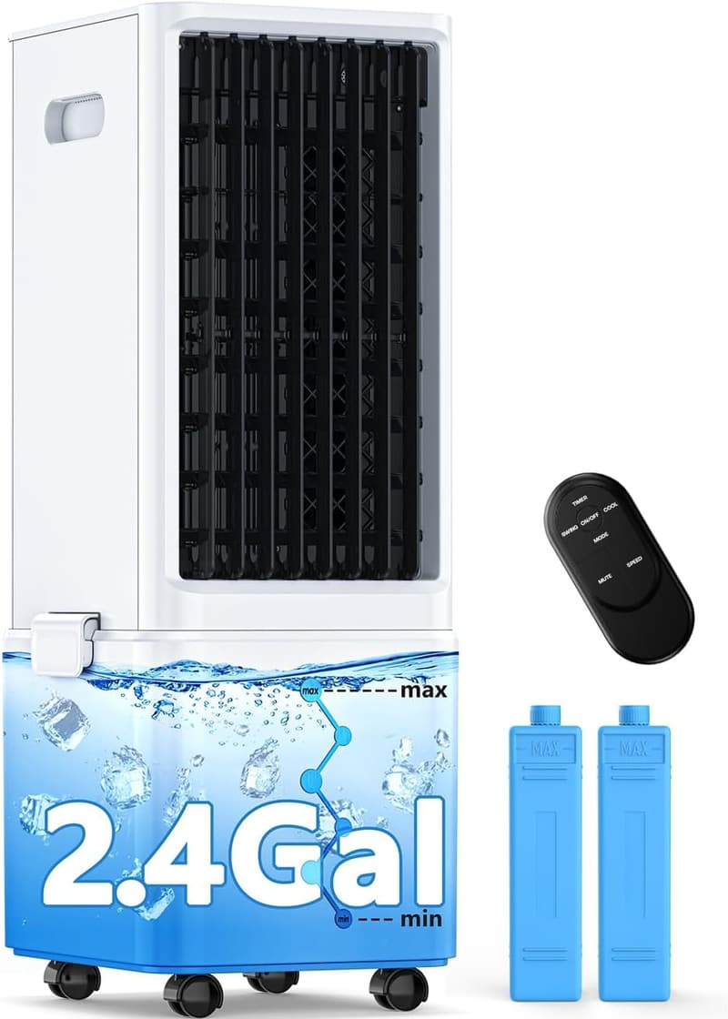 Portable Air Conditioner with 4 Modes & 3 Speeds for Bedrooms