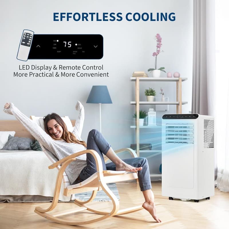 8,000 BTU Portable AC Unit for Rooms Up to 350 Sq.Ft.