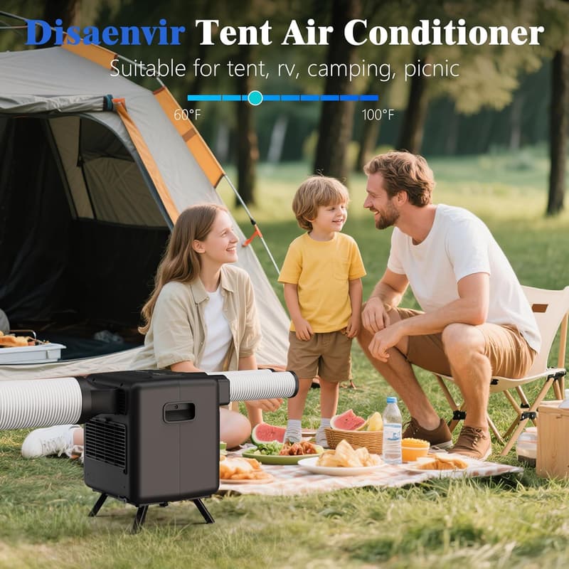 Portable Air Conditioner - 3300BTU Tent & Camping Cooler