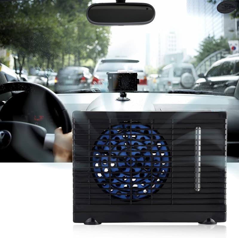 Portable Air Conditioner Fan for Trucks and Homes - 12V Mini Cooler