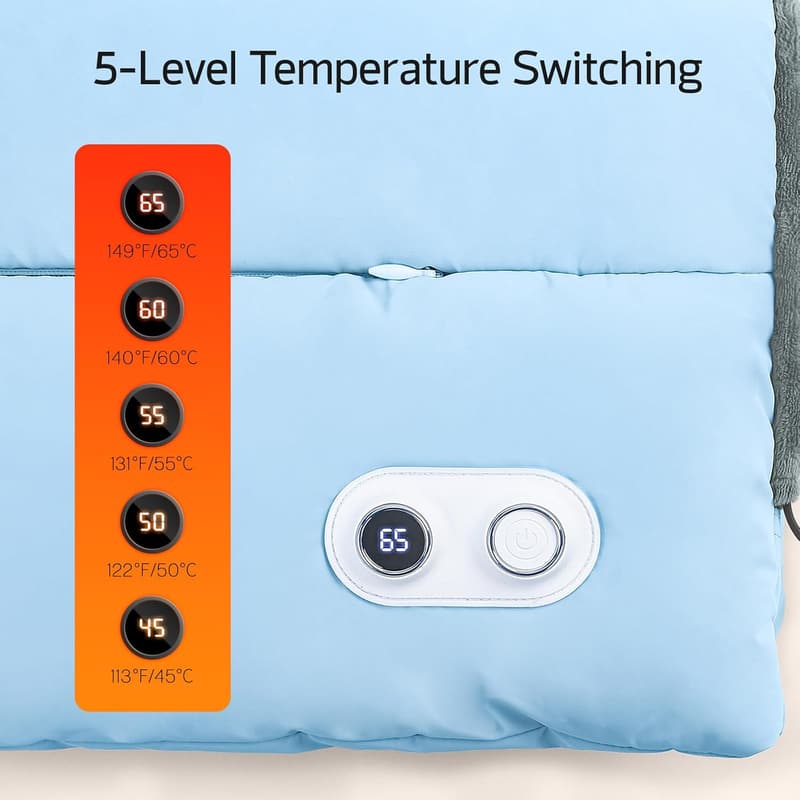Rechargeable 10000mAh Heated Hand Warmer - 5 Levels, Portable