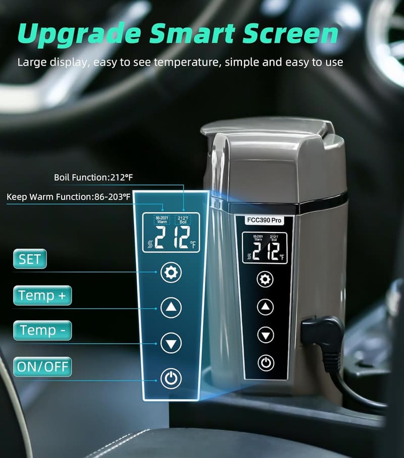 Portable Electric Car Kettle: 12V/24V Mini Water Boiler for Travel