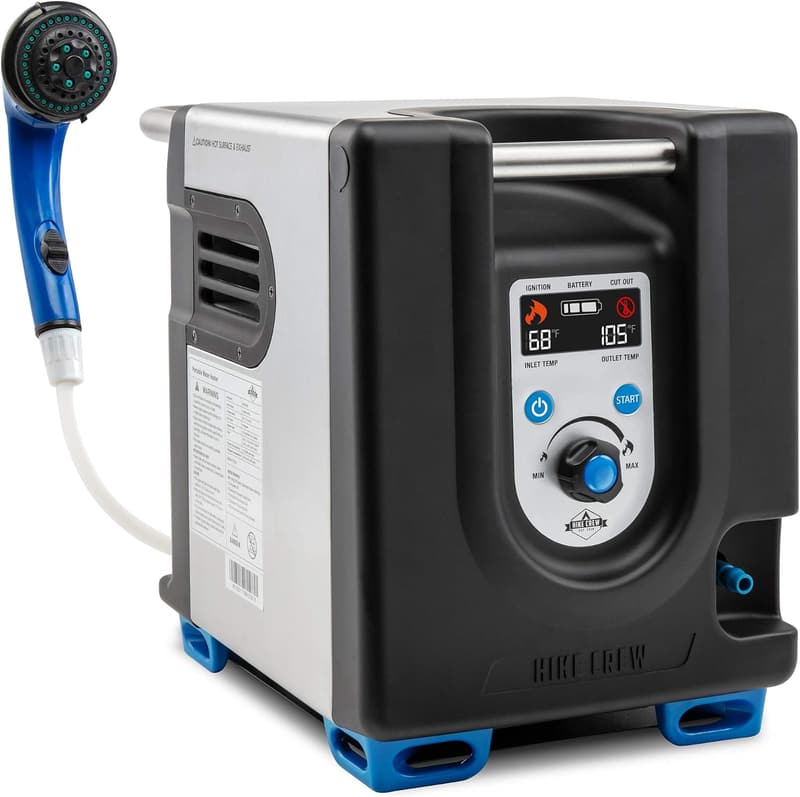 Portable Propane Water Heater & Shower System for Camping