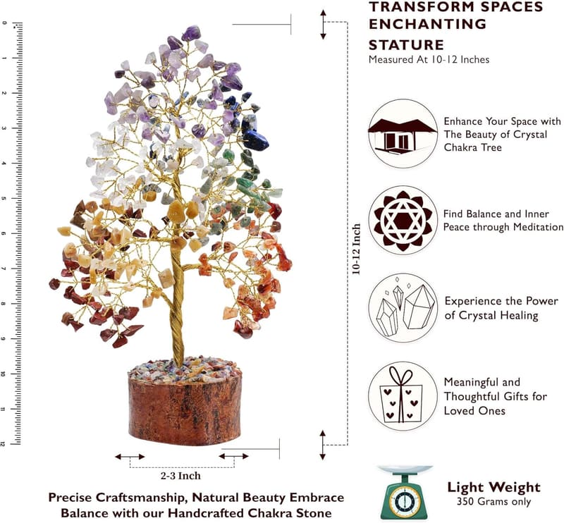 7 Chakra Crystal Tree - Positive Energy Decor & Gifts for Women