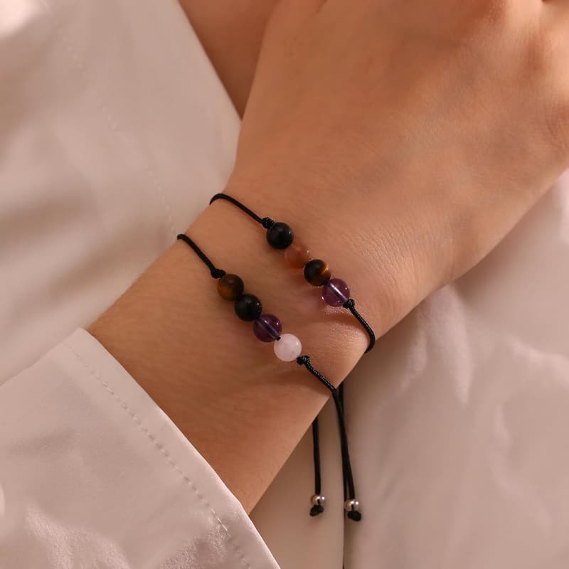 Empath Protection Bracelet with Healing Crystals for Her