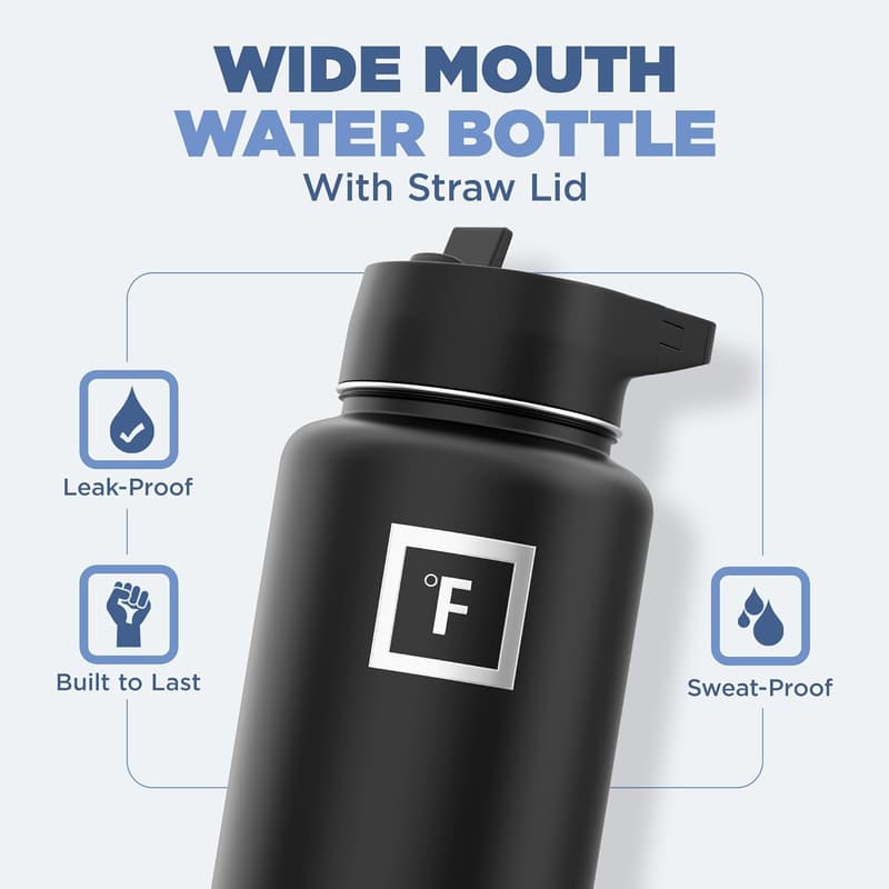 32 Oz Stainless Steel Hydration Flask - Double Walled & BPA Free