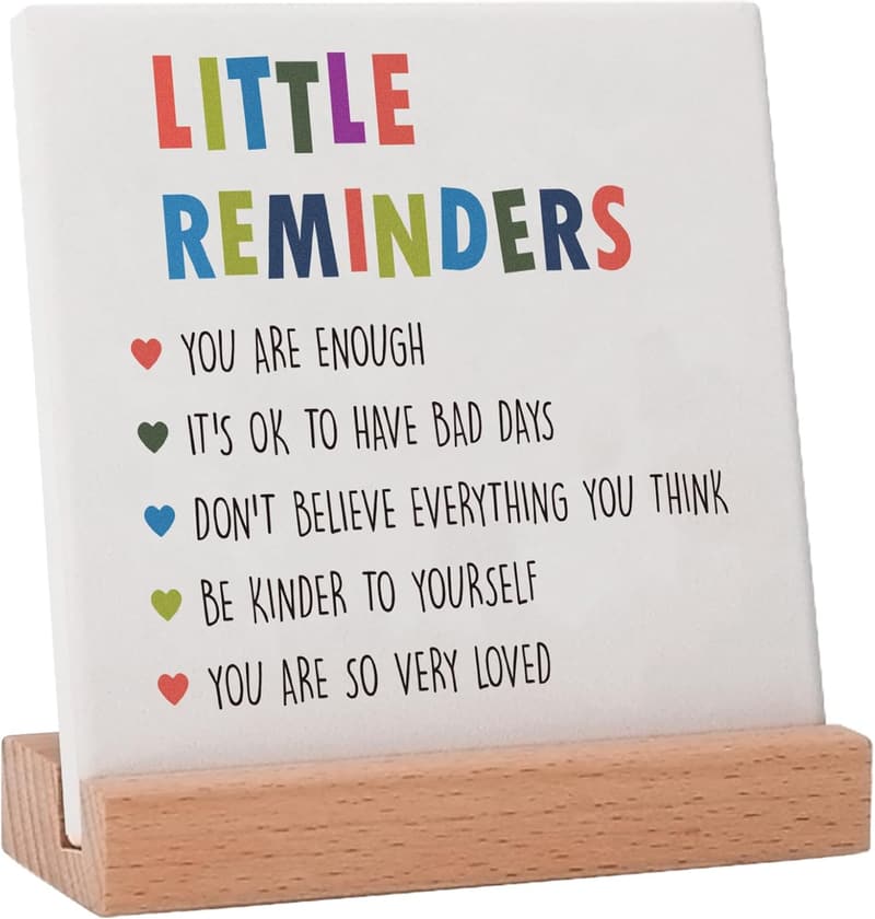 Motivational Decor Plaque for Women & Teens - Positive Reminders